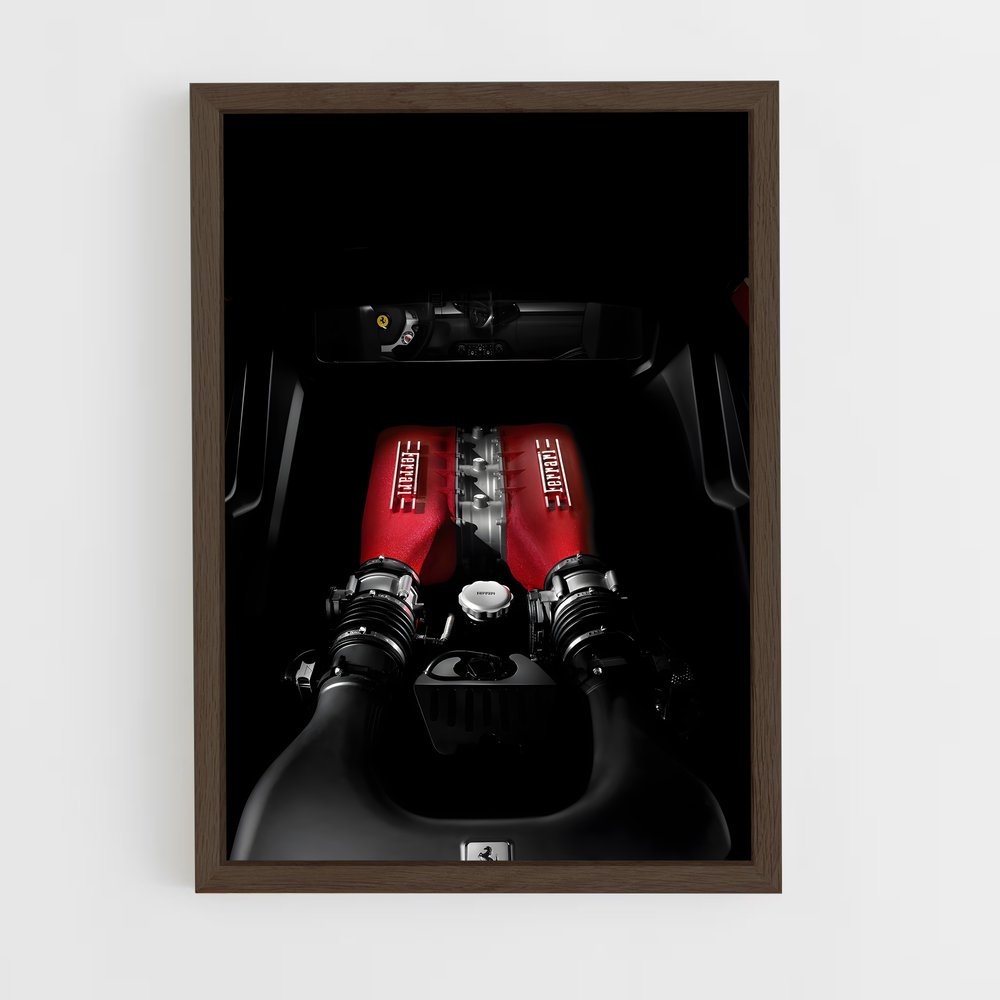 Poster Moteur Rouge – affiche Ferrari (vue 5)